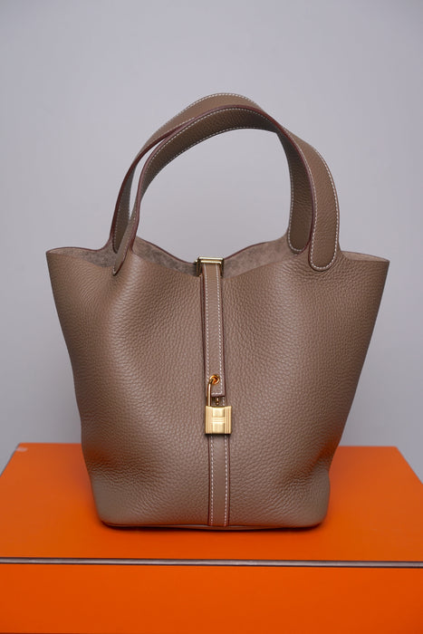 Hermes Picotin 22 in Etoupe Ghw (Brand New)