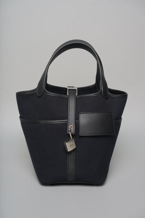 Hermes Cargo Picotin 18 in Noir Phw (Brand New)