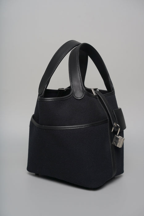 Hermes Cargo Picotin 18 in Noir Phw (Brand New)