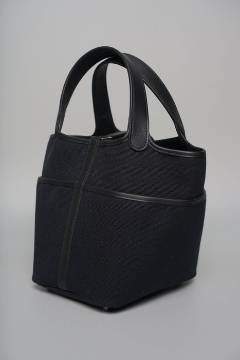 Hermes Cargo Picotin 18 in Noir Phw (Brand New)