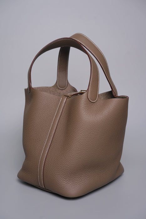 Hermes Picotin 22 in Etoupe Ghw (Brand New)