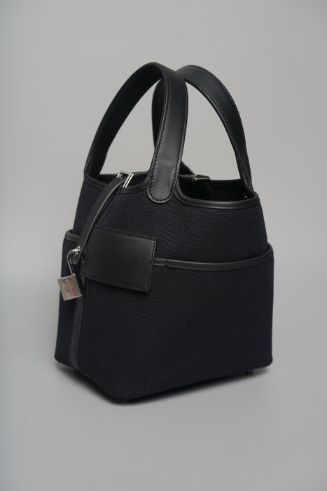 Hermes Cargo Picotin 18 in Noir Phw (Brand New)