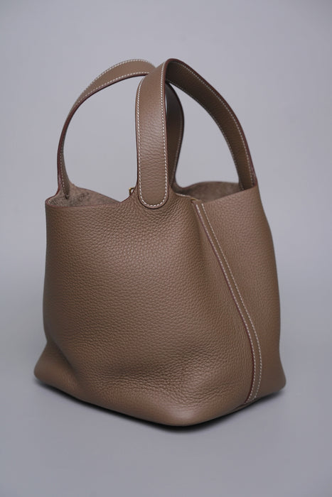 Hermes Picotin 22 in Etoupe Ghw (Brand New)