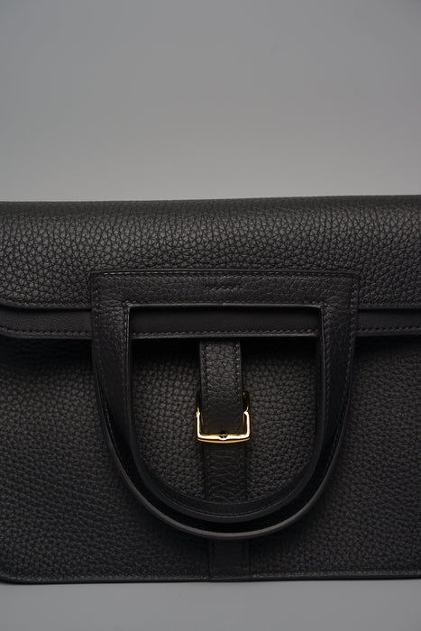 Hermes Halzan 25 in Black Ghw (Brand New)