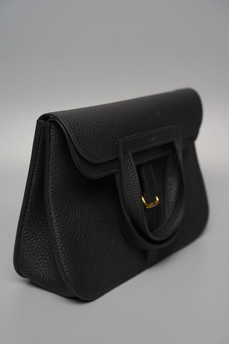 Hermes Halzan 25 in Black Ghw (Brand New)