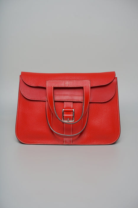 Hermes Halzan 31 in Rouge Casaque Phw