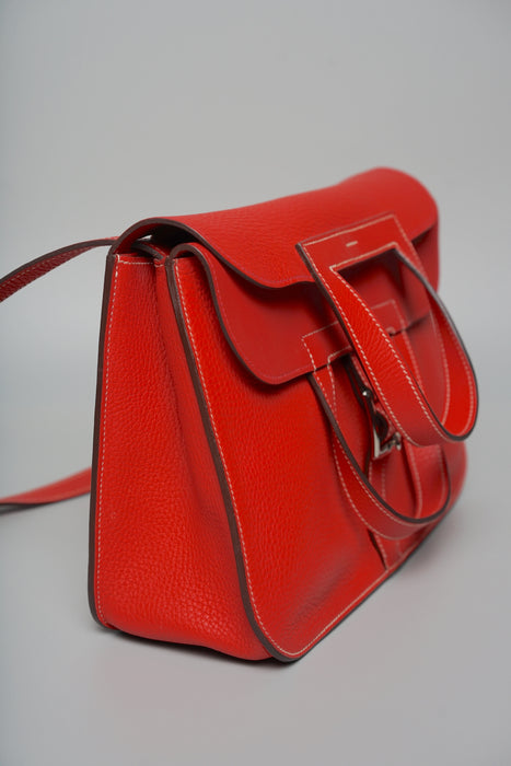 Hermes Halzan 31 in Rouge Casaque Phw