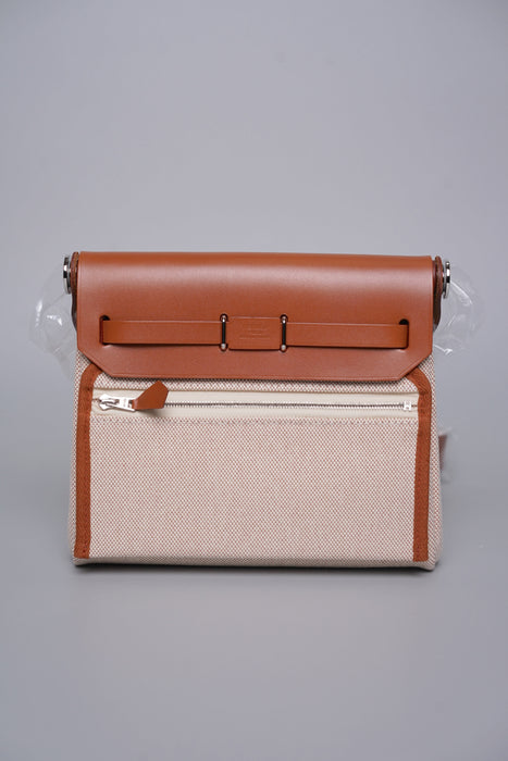 Hermes Mini Herbag in Ecru-Beige/Fauve Phw (Brand New)