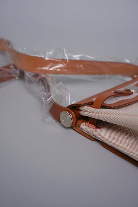 Hermes Mini Herbag in Ecru-Beige/Fauve Phw (Brand New)