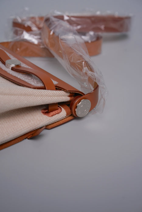 Hermes Mini Herbag in Ecru-Beige/Fauve Phw (Brand New)