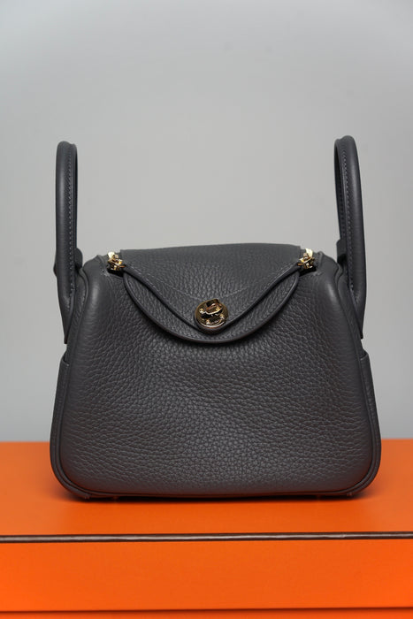 Hermes Mini Lindy in Ardoise Permabrass