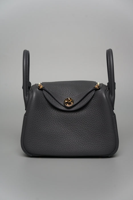 Hermes Mini Lindy in Ardoise Permabrass