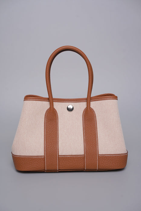 Hermes Mini Garden Party 23 in Ecru Beige/Gold Phw (Brand New)