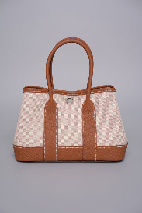 Hermes Mini Garden Party 23 in Ecru Beige/Gold Phw (Brand New)