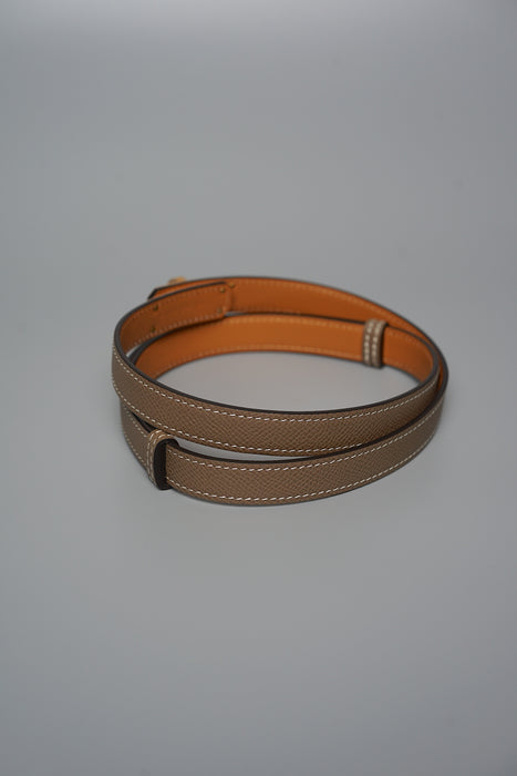 Hermes Kelly 18 Belt in Etoupe Rghw (Brand New)