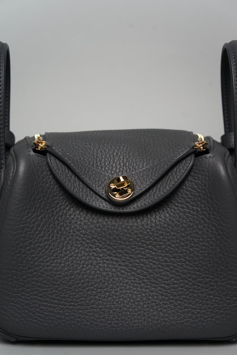 Hermes Mini Lindy in Ardoise Permabrass