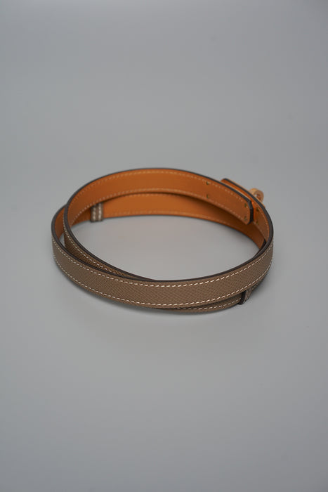 Hermes Kelly 18 Belt in Etoupe Rghw (Brand New)