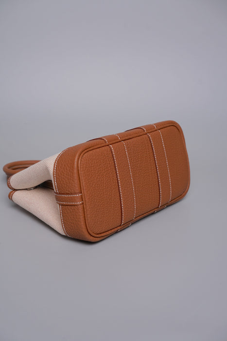 Hermes Mini Garden Party 23 in Ecru Beige/Gold Phw (Brand New)