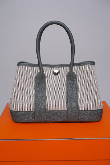Hermes Mini Garden Party 23 in Vert Mangrove/Ecru Phw (Brand New)