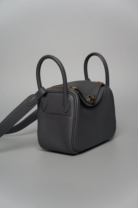 Hermes Mini Lindy in Ardoise Permabrass
