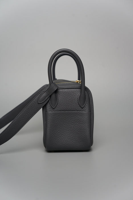 Hermes Mini Lindy in Ardoise Permabrass