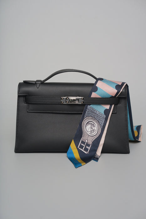 Hermes Kelly Pochette in Black Swift Phw (Brand New)