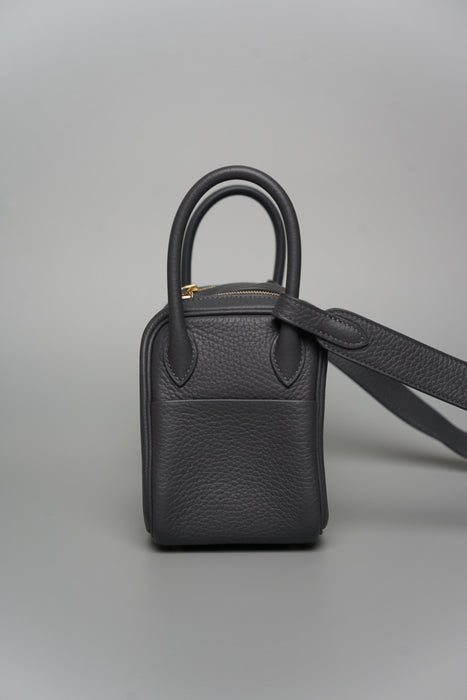 Hermes Mini Lindy in Ardoise Permabrass