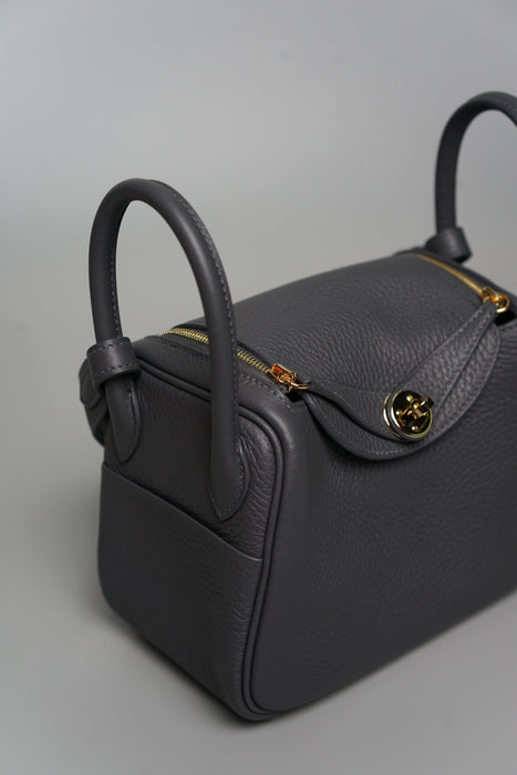 Hermes Mini Lindy in Ardoise Permabrass