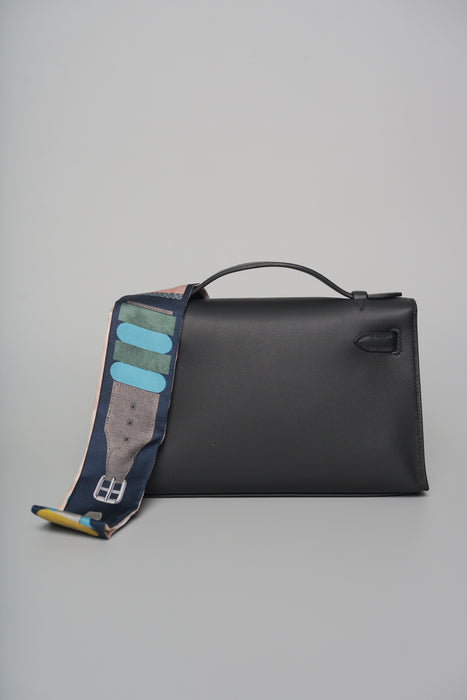 Hermes Kelly Pochette in Black Swift Phw (Brand New)