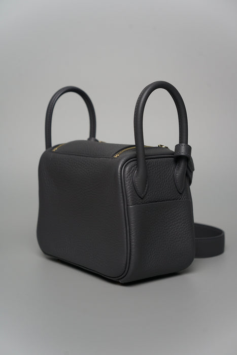 Hermes Mini Lindy in Ardoise Permabrass