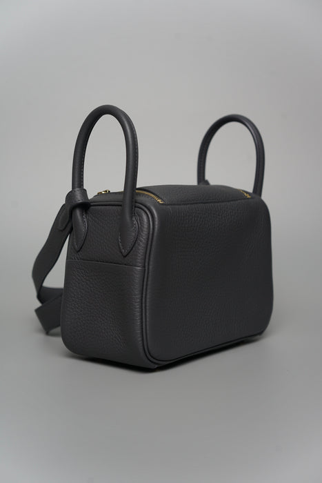 Hermes Mini Lindy in Ardoise Permabrass