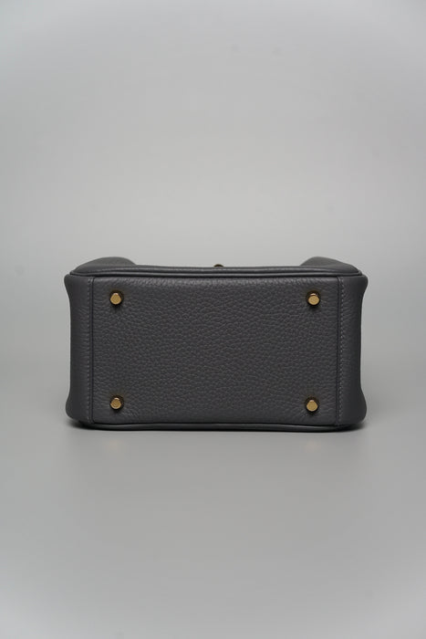 Hermes Mini Lindy in Ardoise Permabrass