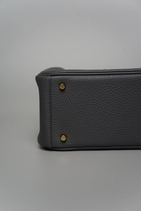 Hermes Mini Lindy in Ardoise Permabrass
