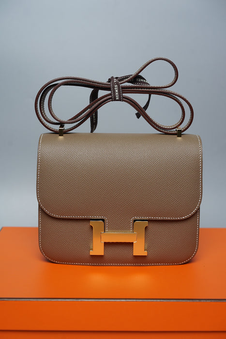 Hermes Constance 18 in Etoupe Ghw (Brand New)