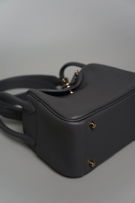 Hermes Mini Lindy in Ardoise Permabrass