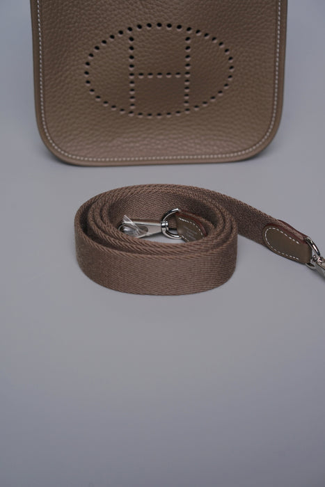 Hermes Mini Evelyne in Etoupe Phw (Brand New)