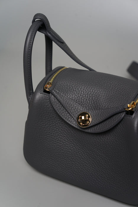 Hermes Mini Lindy in Ardoise Permabrass