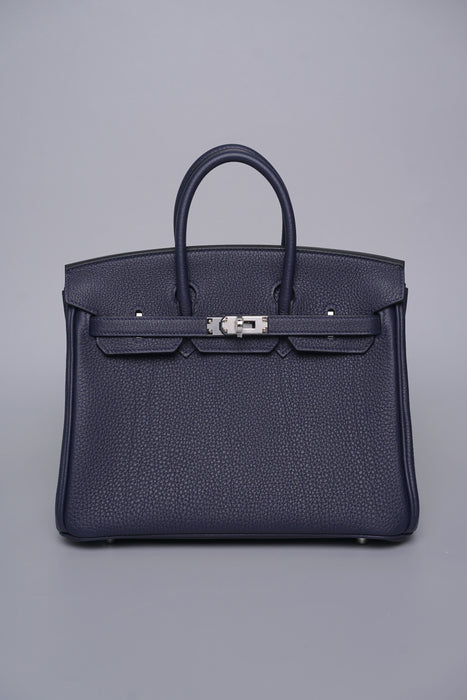 Hermes Birkin 25 in Blue Nuit Togo Phw (Brand New)