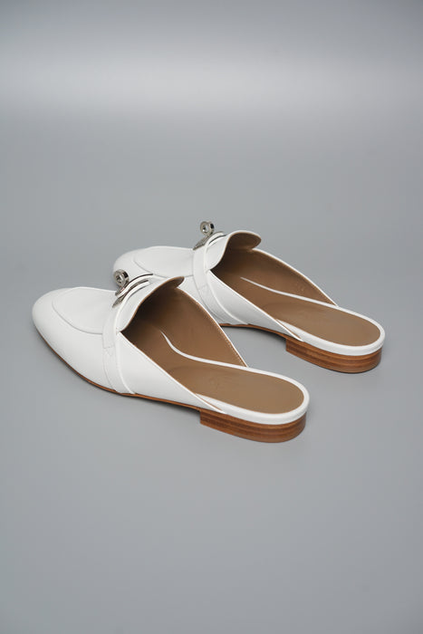 Hermes Oz Mule in Blanc Phw Size 37 (Brand New)