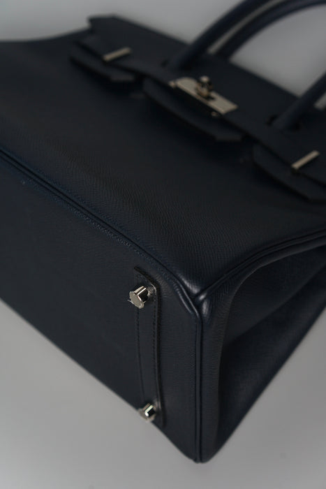 Hermes Birkin 30 in Bleu Indigo Epsom Phw