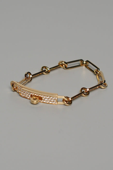 Hermes Kelly Chaine Bracelet, Small Model in Yellow Gold Size SH (Brand New)