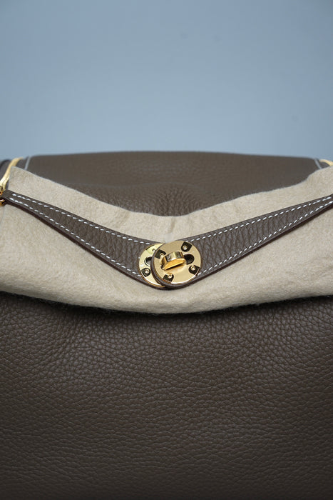 Hermes Lindy 26 in Etoupe Ghw (Brand New)