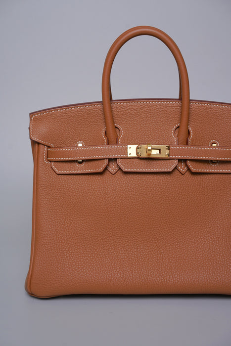 Hermes Birkin 25 in Gold Togo Ghw