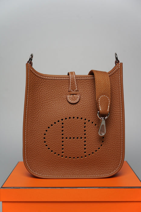 Hermes Mini Evelyne Short in Gold Phw (Brand New)
