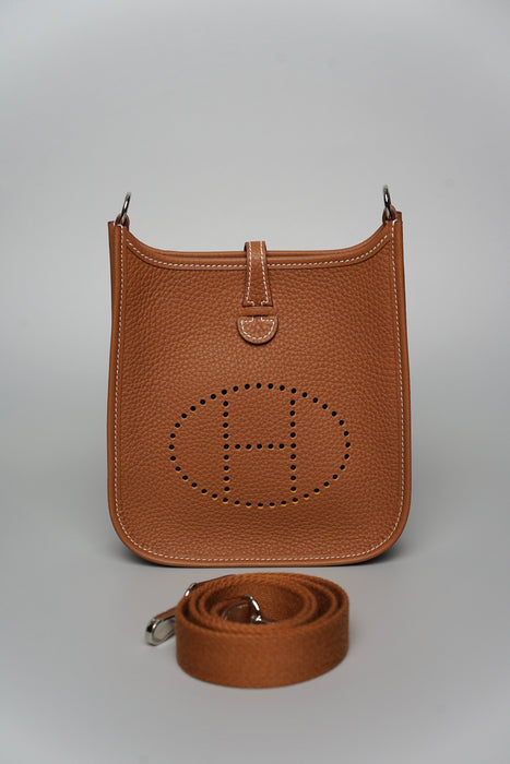 Hermes Mini Evelyne Short in Gold Phw (Brand New)