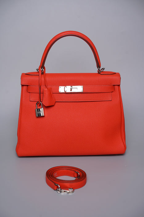Hermes Kelly 28 in Capucine Togo Phw