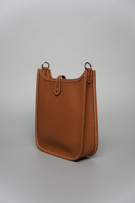Hermes Mini Evelyne Short in Gold Phw (Brand New)