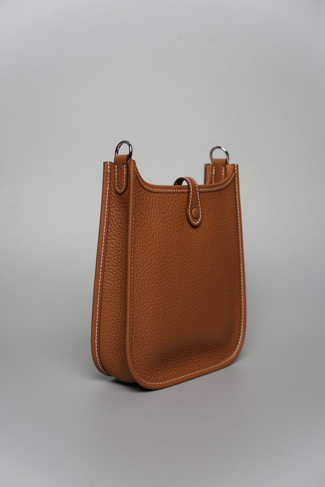 Hermes Mini Evelyne Short in Gold Phw (Brand New)