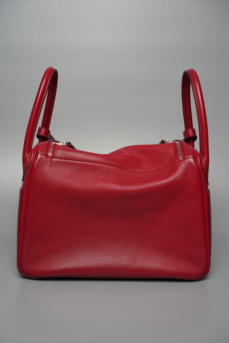 Hermes Lindy 30 in Rouge Grenat Evercolor Phw