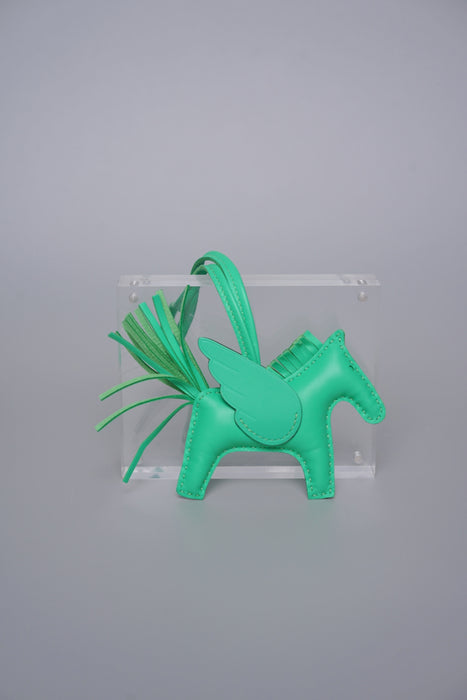 Hermes Rodeo Pegasus Charm PM in Vert Comics (Brand New)